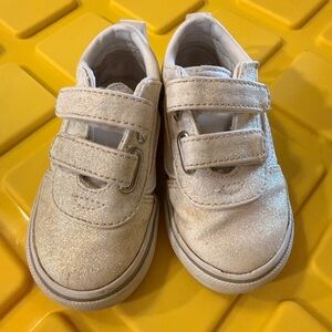 Glittery White Toddler Vans